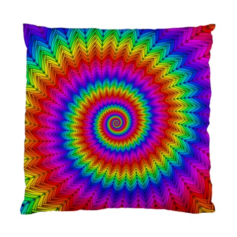 Psychedelic Rainbow Spiral Standard Cushion Case (One Side) from ArtsNow.com Front