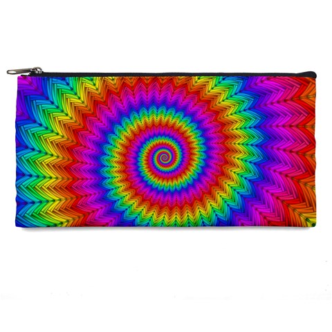 Psychedelic Rainbow Spiral Pencil Case from ArtsNow.com Front