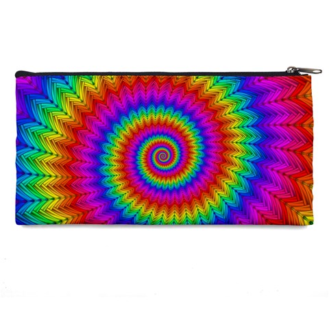 Psychedelic Rainbow Spiral Pencil Case from ArtsNow.com Back