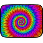 Psychedelic Rainbow Spiral Double Sided Fleece Blanket (Mini)