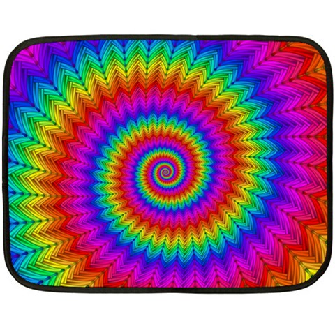 Psychedelic Rainbow Spiral Double Sided Fleece Blanket (Mini) from ArtsNow.com 35 x27  Blanket Back