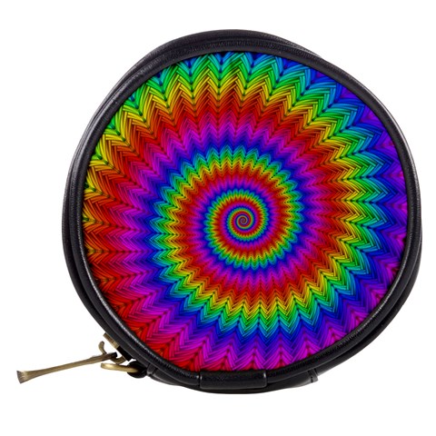 Psychedelic Rainbow Spiral Mini Makeup Bag from ArtsNow.com Back