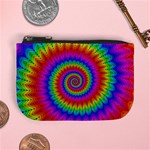 Psychedelic Rainbow Spiral Mini Coin Purse