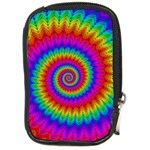 Psychedelic Rainbow Spiral Compact Camera Leather Case