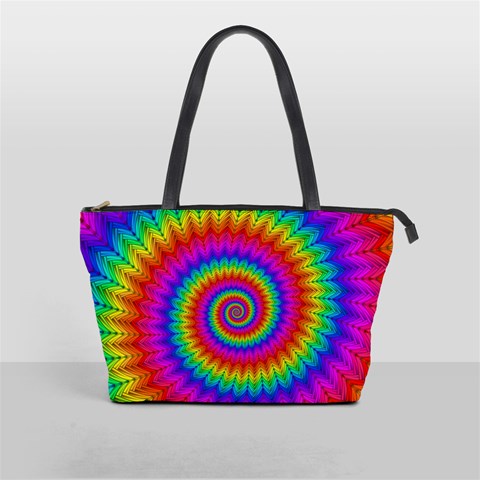 Psychedelic Rainbow Spiral Classic Shoulder Handbag from ArtsNow.com Front