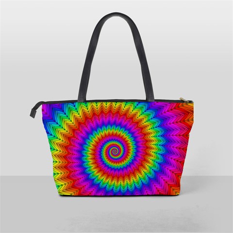 Psychedelic Rainbow Spiral Classic Shoulder Handbag from ArtsNow.com Back