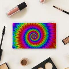 Psychedelic Rainbow Spiral Cosmetic Bag (Small) from ArtsNow.com Back