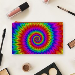 Psychedelic Rainbow Spiral Cosmetic Bag (Medium) from ArtsNow.com Front