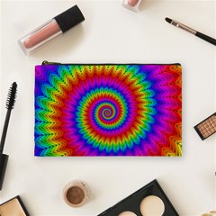 Psychedelic Rainbow Spiral Cosmetic Bag (Medium) from ArtsNow.com Front