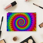 Psychedelic Rainbow Spiral Cosmetic Bag (Medium)