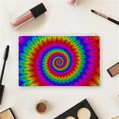 Psychedelic Rainbow Spiral Cosmetic Bag (Medium) from ArtsNow.com Back