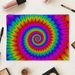 Psychedelic Rainbow Spiral Cosmetic Bag (XL) from ArtsNow.com Front