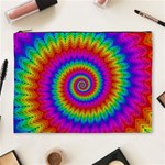 Psychedelic Rainbow Spiral Cosmetic Bag (XL)