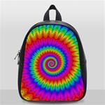 Psychedelic Rainbow Spiral School Bag (Small)