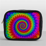 Psychedelic Rainbow Spiral Mini Toiletries Bag (One Side)