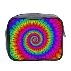 Psychedelic Rainbow Spiral Mini Toiletries Bag (Two Sides) from ArtsNow.com Back