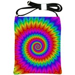 Psychedelic Rainbow Spiral Shoulder Sling Bag