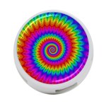 Psychedelic Rainbow Spiral 4-Port USB Hub (Two Sides)