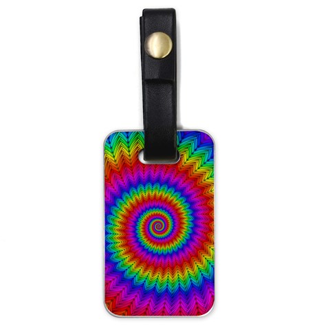 Psychedelic Rainbow Spiral Luggage Tag (one side) from ArtsNow.com Front