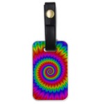 Psychedelic Rainbow Spiral Luggage Tag (one side)