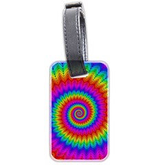 Psychedelic Rainbow Spiral Luggage Tag (two sides) from ArtsNow.com Front