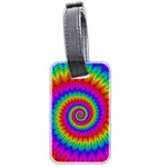 Psychedelic Rainbow Spiral Luggage Tag (two sides)