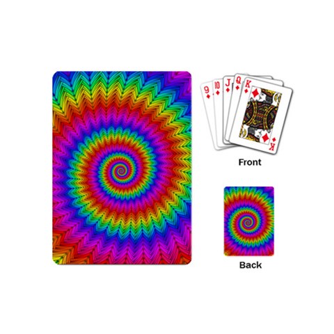 Psychedelic Rainbow Spiral Playing Cards (Mini) from ArtsNow.com Back