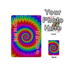 Psychedelic Rainbow Spiral Playing Cards 54 (Mini) from ArtsNow.com Front - Joker2