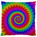 Psychedelic Rainbow Spiral Large Cushion Case (One Side)