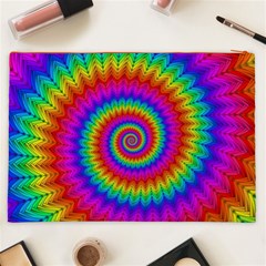 Psychedelic Rainbow Spiral Cosmetic Bag (XXL) from ArtsNow.com Back