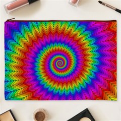 Psychedelic Rainbow Spiral Cosmetic Bag (XXXL) from ArtsNow.com Front