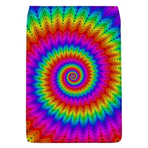 Psychedelic Rainbow Spiral Removable Flap Cover (L) from ArtsNow.com Front