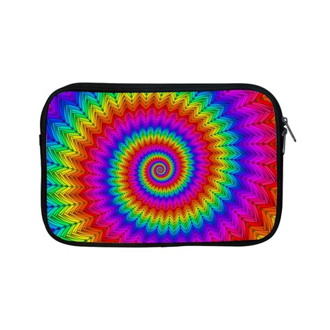 Psychedelic Rainbow Spiral Apple iPad Mini Zipper Case from ArtsNow.com Front