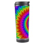 Psychedelic Rainbow Spiral Travel Tumbler