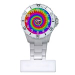 Psychedelic Rainbow Spiral Plastic Nurses Watch