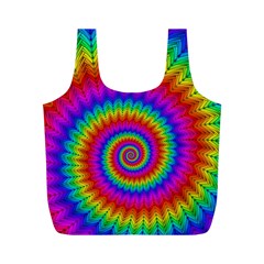 Psychedelic Rainbow Spiral Full Print Recycle Bag (M) from ArtsNow.com Front