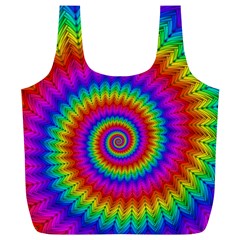 Psychedelic Rainbow Spiral Full Print Recycle Bag (XL) from ArtsNow.com Front