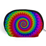 Psychedelic Rainbow Spiral Accessory Pouch (Medium)