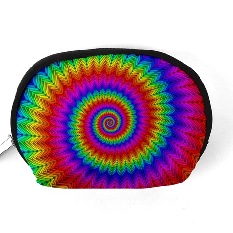 Psychedelic Rainbow Spiral Accessory Pouch (Medium) from ArtsNow.com Back