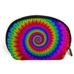 Psychedelic Rainbow Spiral Accessory Pouch (Large)