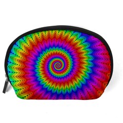 Psychedelic Rainbow Spiral Accessory Pouch (Large) from ArtsNow.com Back