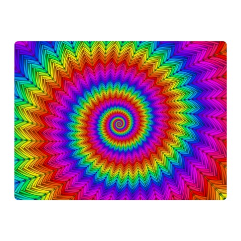 Psychedelic Rainbow Spiral Double Sided Flano Blanket (Mini) from ArtsNow.com 35 x27  Blanket Front