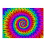 Psychedelic Rainbow Spiral Double Sided Flano Blanket (Mini)