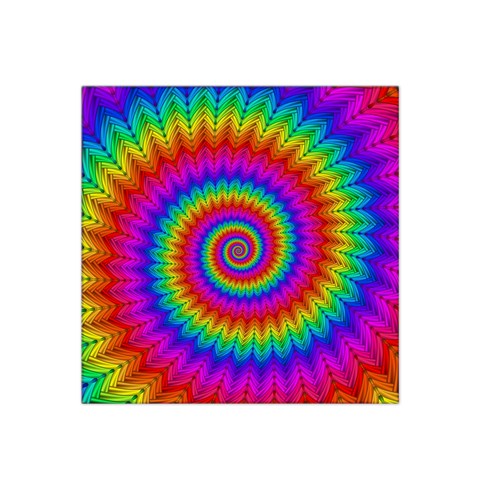 Psychedelic Rainbow Spiral Satin Bandana Scarf from ArtsNow.com Front