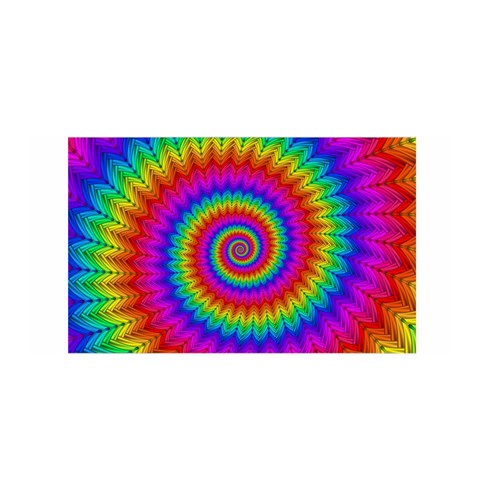 Psychedelic Rainbow Spiral Satin Wrap from ArtsNow.com Front