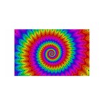 Psychedelic Rainbow Spiral Satin Wrap