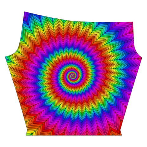 Psychedelic Rainbow Spiral Yoga Cropped Leggings from ArtsNow.com Right