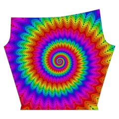 Psychedelic Rainbow Spiral Yoga Cropped Leggings from ArtsNow.com Left