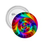 Psychedelic Rainbow Spiral 2.25  Button