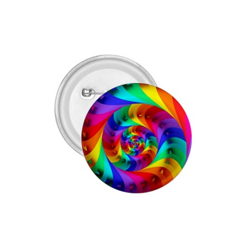 Psychedelic Rainbow Spiral 1.75  Button from ArtsNow.com Front